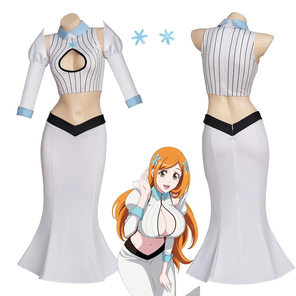 Anime Cosplay Bleach - Anime Bleach Orihime Inoue Cosplay Costume