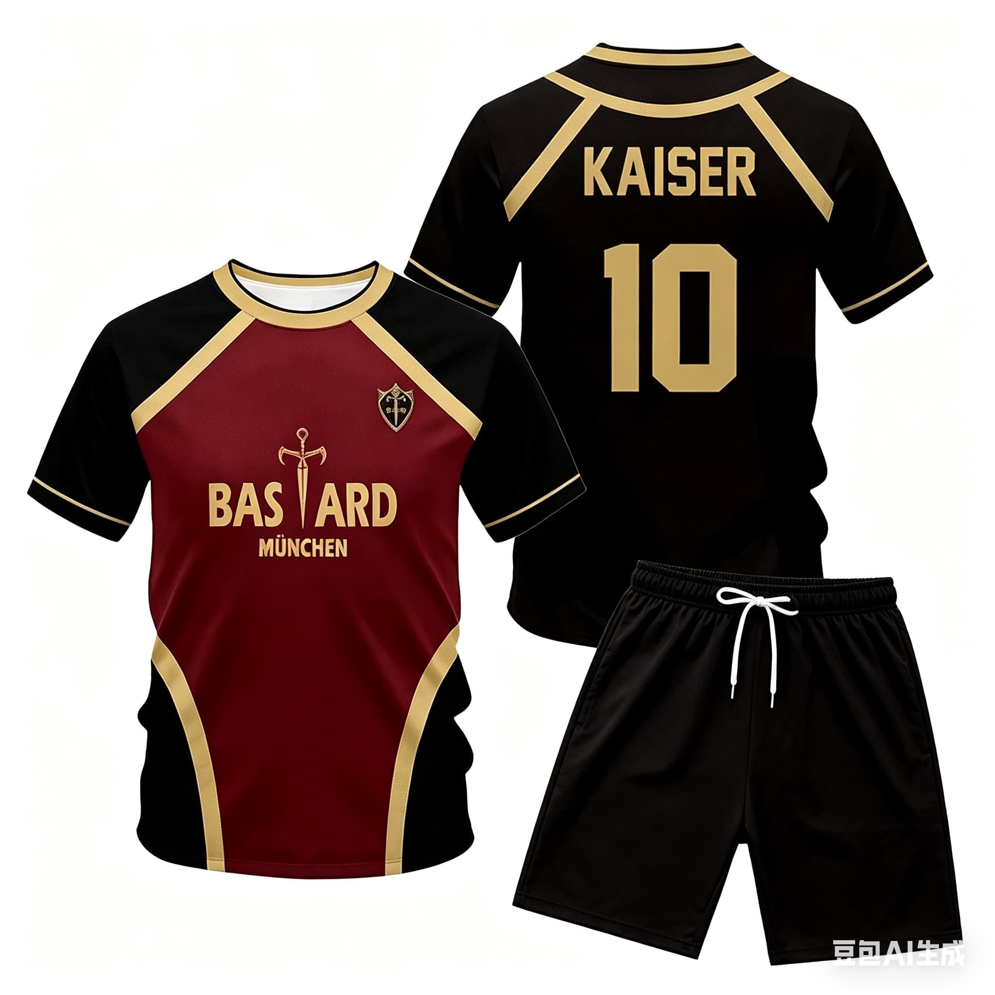Cosplay Anime Top - Anime Kaiser Jersey Set Japanese Anime