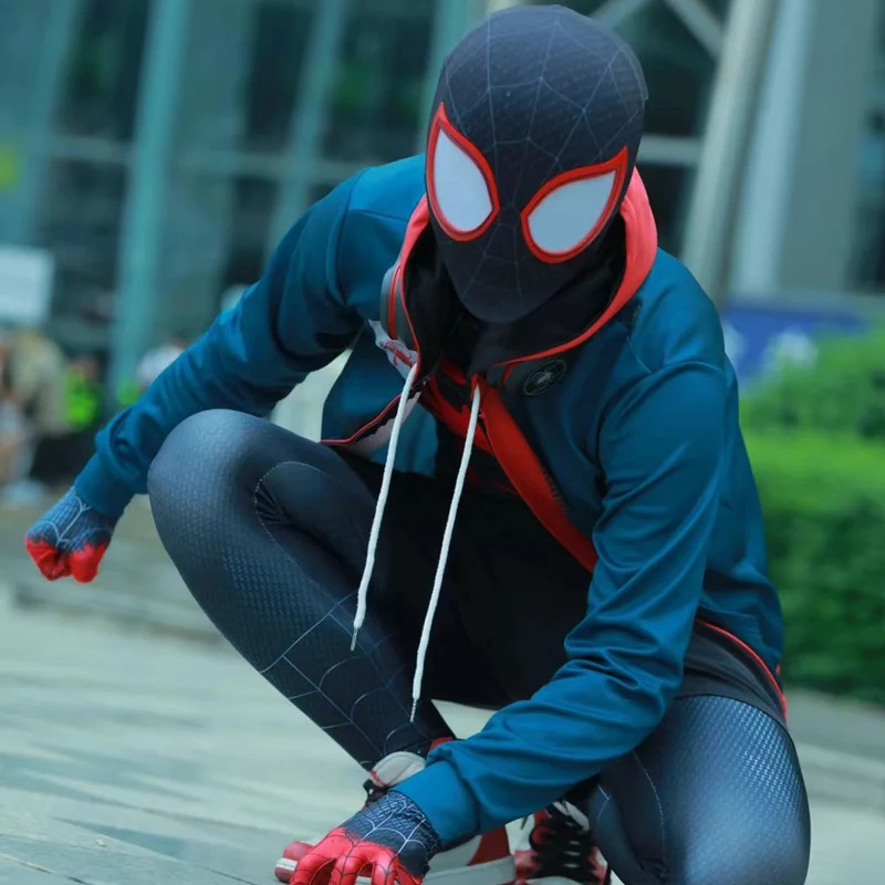 Anime Cosplay Youtube - Spiderman 3D Printing Zipper Jacket Anime
