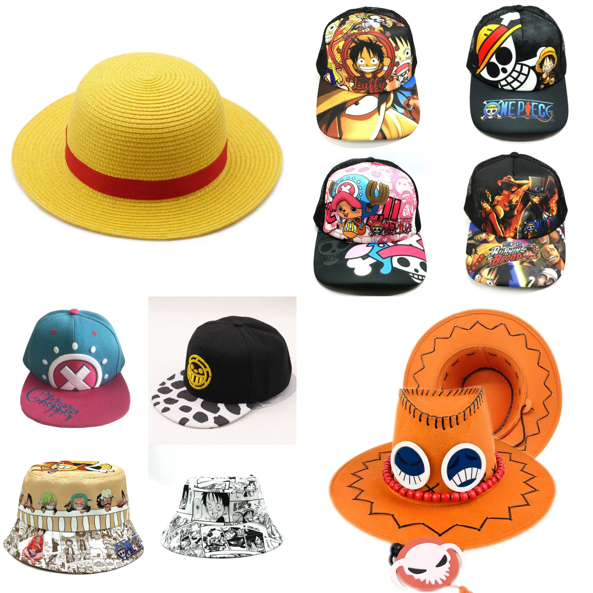 One Piece Straw Hat - Anime Luffy Straw Hat for Men