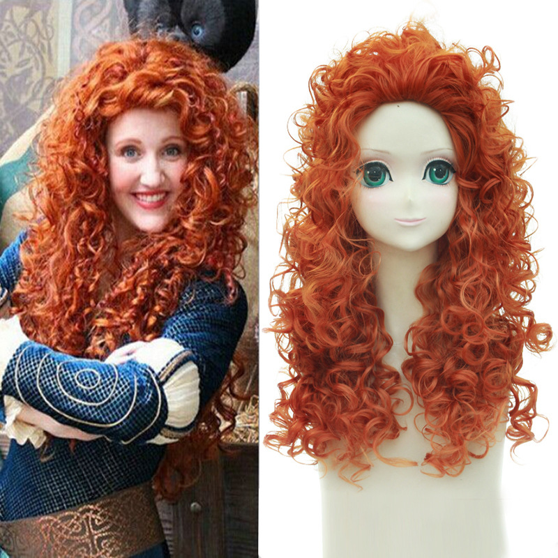 Anime Wigs Brave Legend Brave  - Anime Cosplay Orange Hair incelemesi ve fiyatı