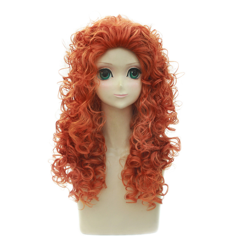 Anime Wigs Brave Legend Brave  - Anime Cosplay Orange Hair incelemesi ve fiyatı