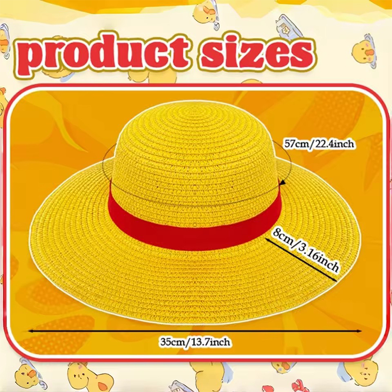 Anime ONE PIECE Hat Luffy Stra - One Piece Straw Hat incelemesi ve fiyatı