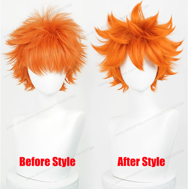 Hinata Shoyo Cosplay Wig 26cm  - Anime Cosplay Orange Hair incelemesi ve fiyatı