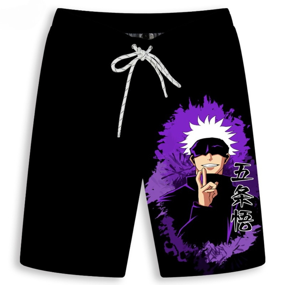 Men's Gojo Satoru Printed Shor - Anime Cosplay Naruto incelemesi ve fiyatı