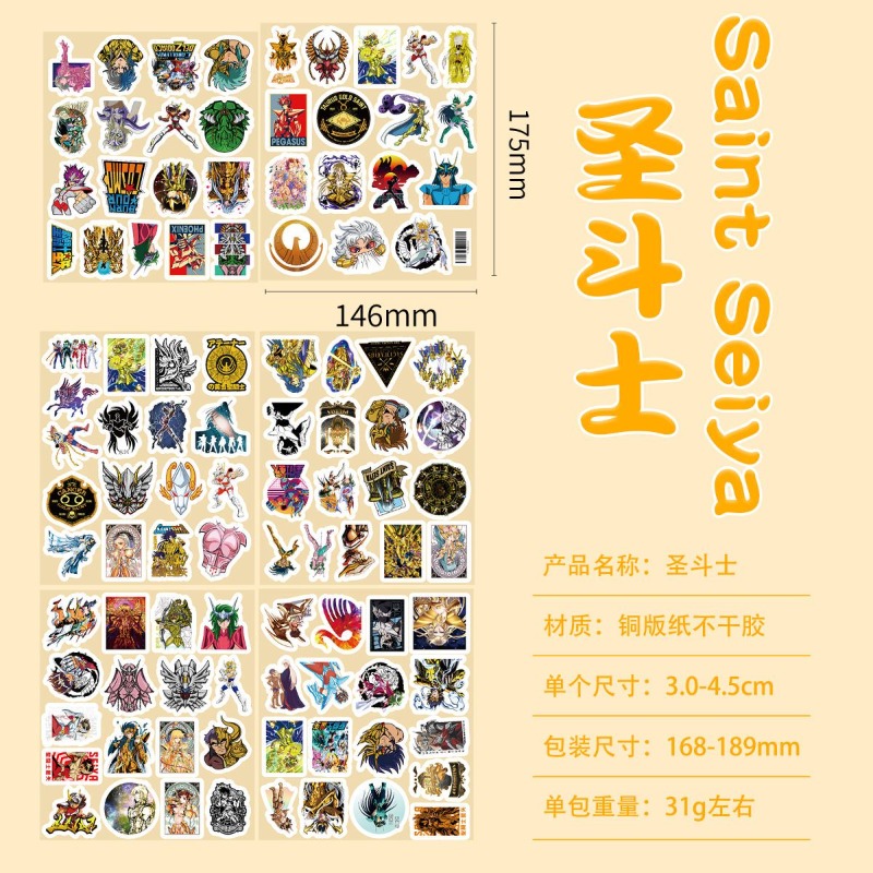 101Pcs Saint Seiya Anime Stick - Anime Cosplay Characters incelemesi ve fiyatı