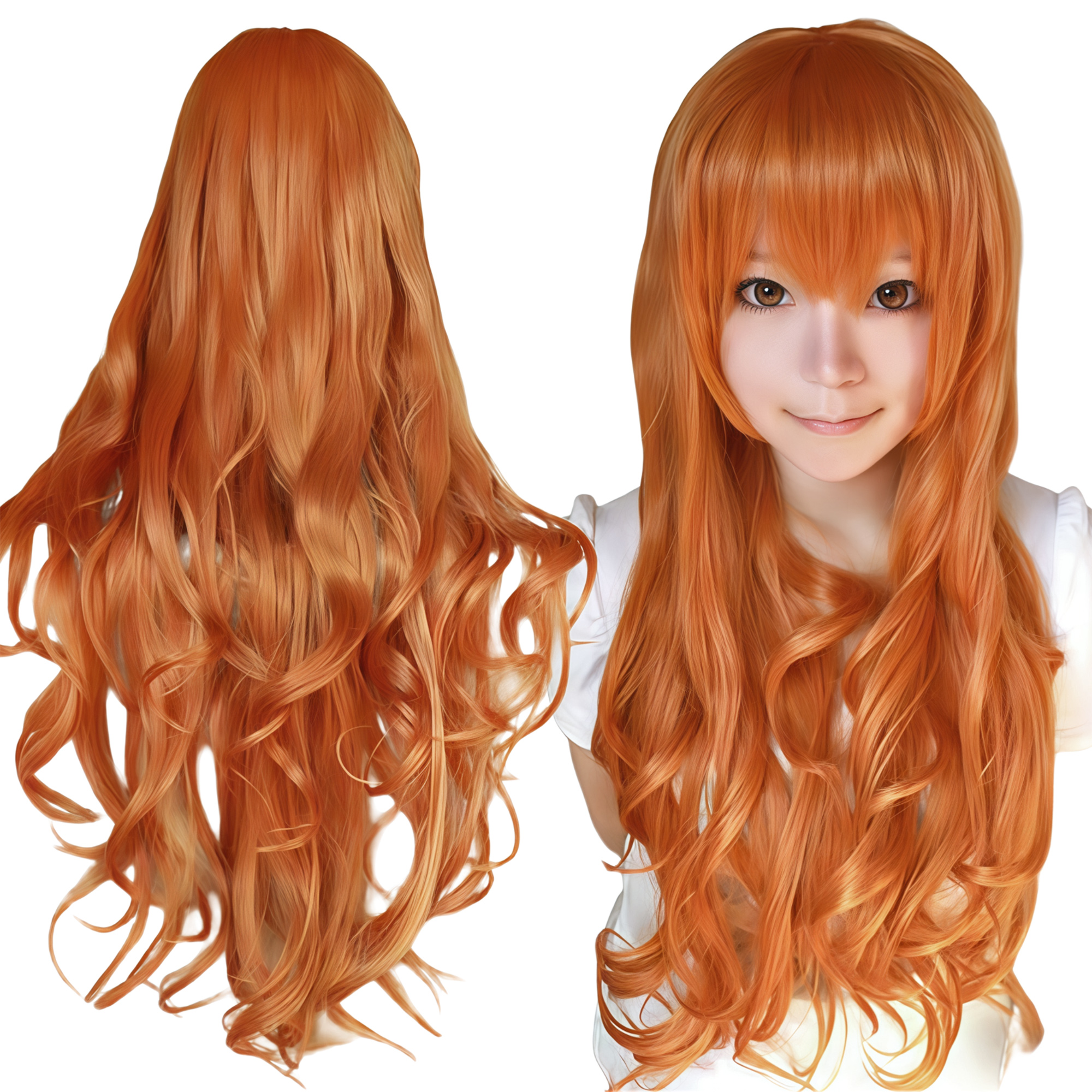 Synthetic Hair Vibrant Orange  - Anime Cosplay Orange Hair incelemesi ve fiyatı