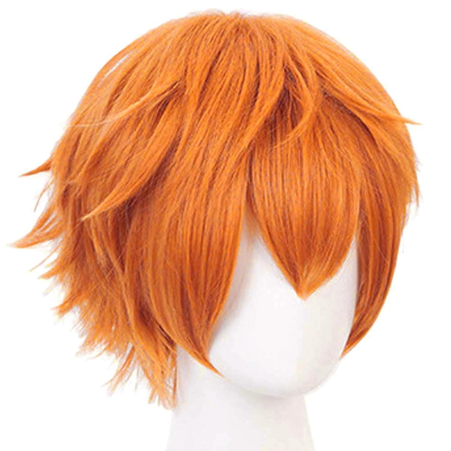 Short Orange Wig for Men Orang - Anime Cosplay Orange Hair incelemesi ve fiyatı