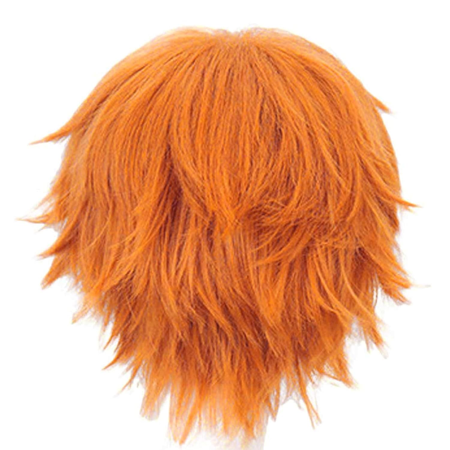 Short Orange Wig for Men Orang - Anime Cosplay Orange Hair incelemesi ve fiyatı