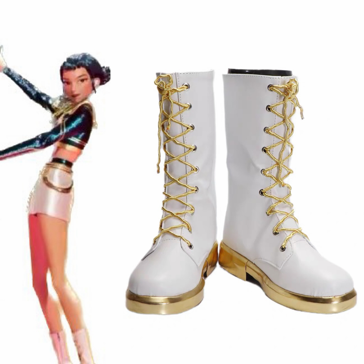 Zoey Black Golden Costume Shoe - Anime Zoey Cosplay incelemesi ve fiyatı