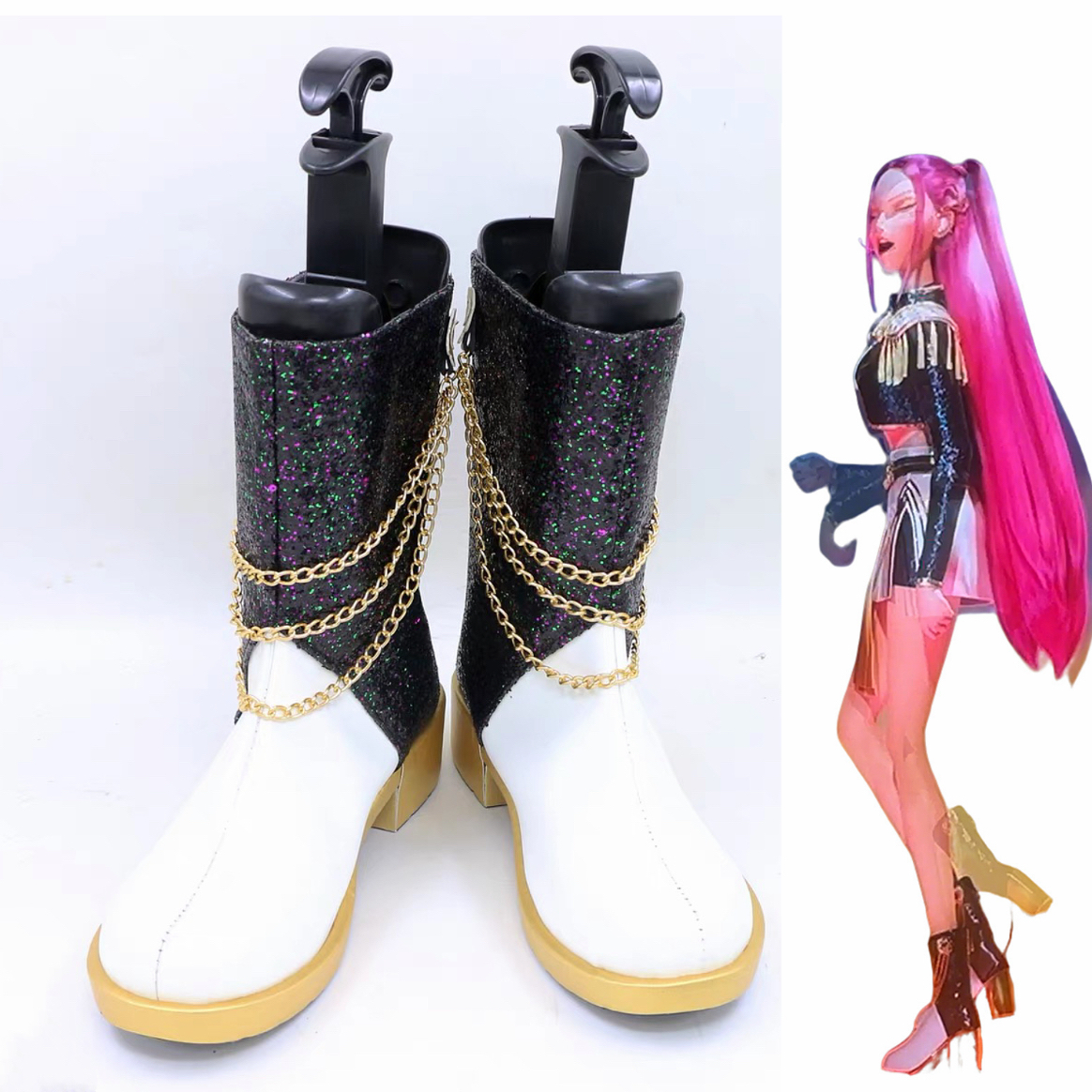 Zoey Black Golden Costume Shoe - Anime Zoey Cosplay incelemesi ve fiyatı