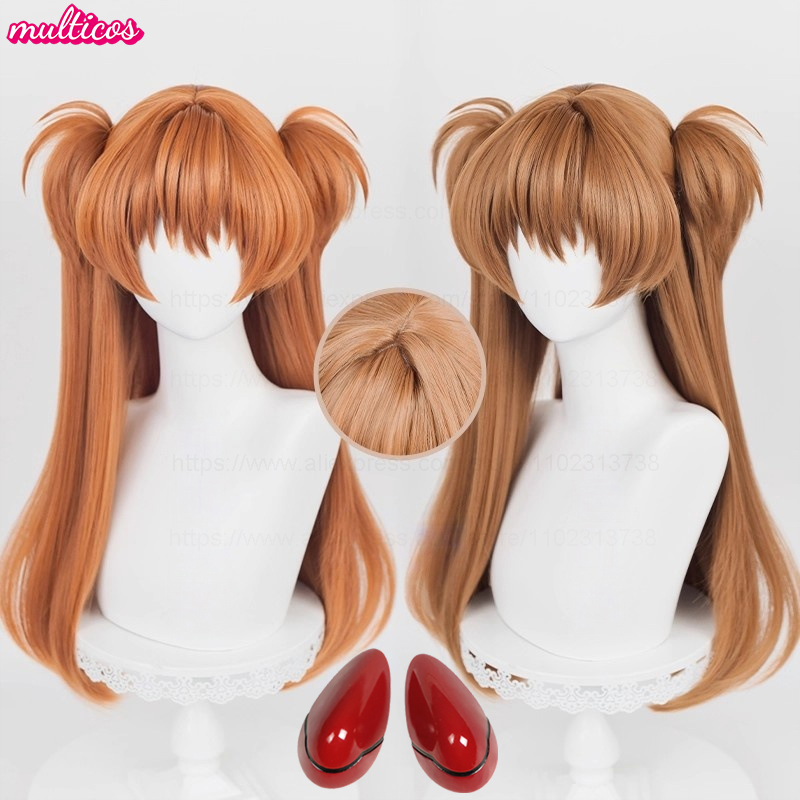 High Quality Anime EVA Asuka L - Anime Cosplay Orange Hair incelemesi ve fiyatı