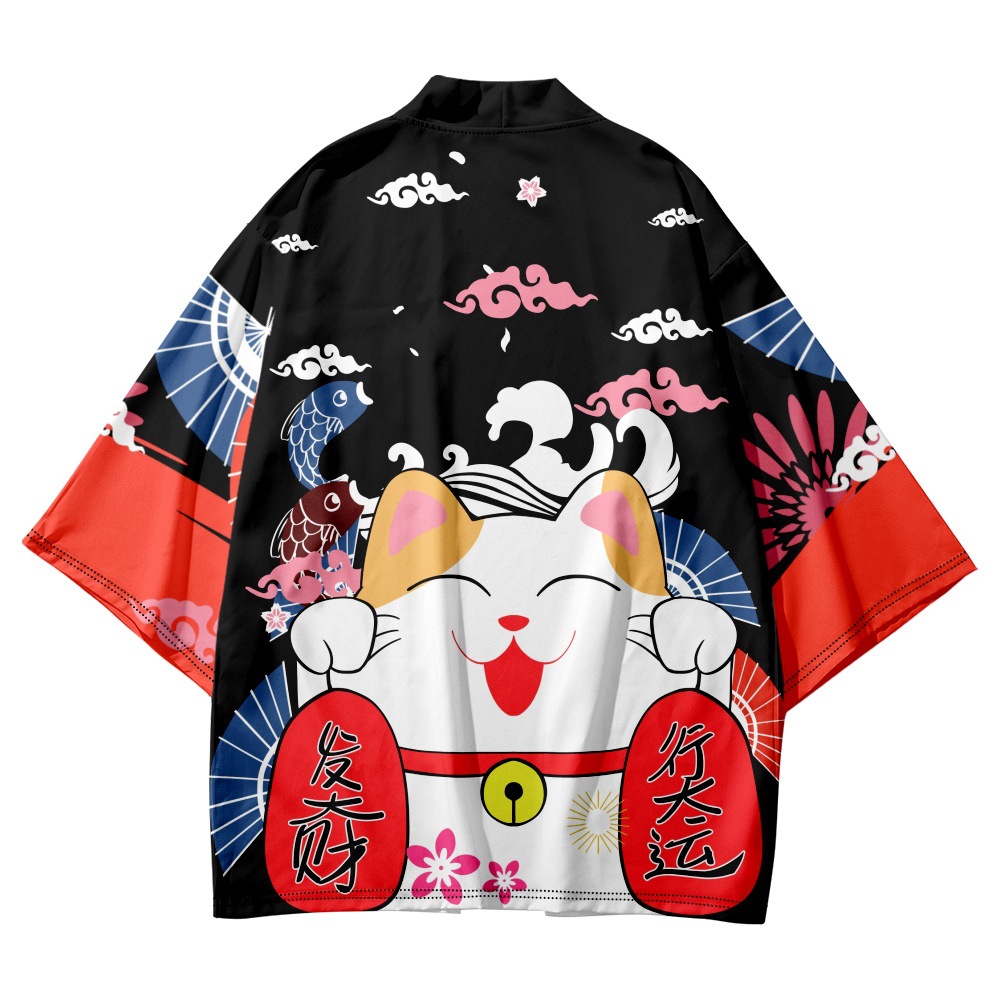 Yukata Cosplay Cat Print Cardi - Asian Cosplay Anime incelemesi ve fiyatı