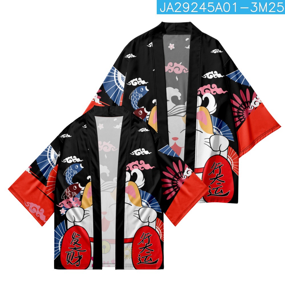 Yukata Cosplay Cat Print Cardi - Asian Cosplay Anime incelemesi ve fiyatı