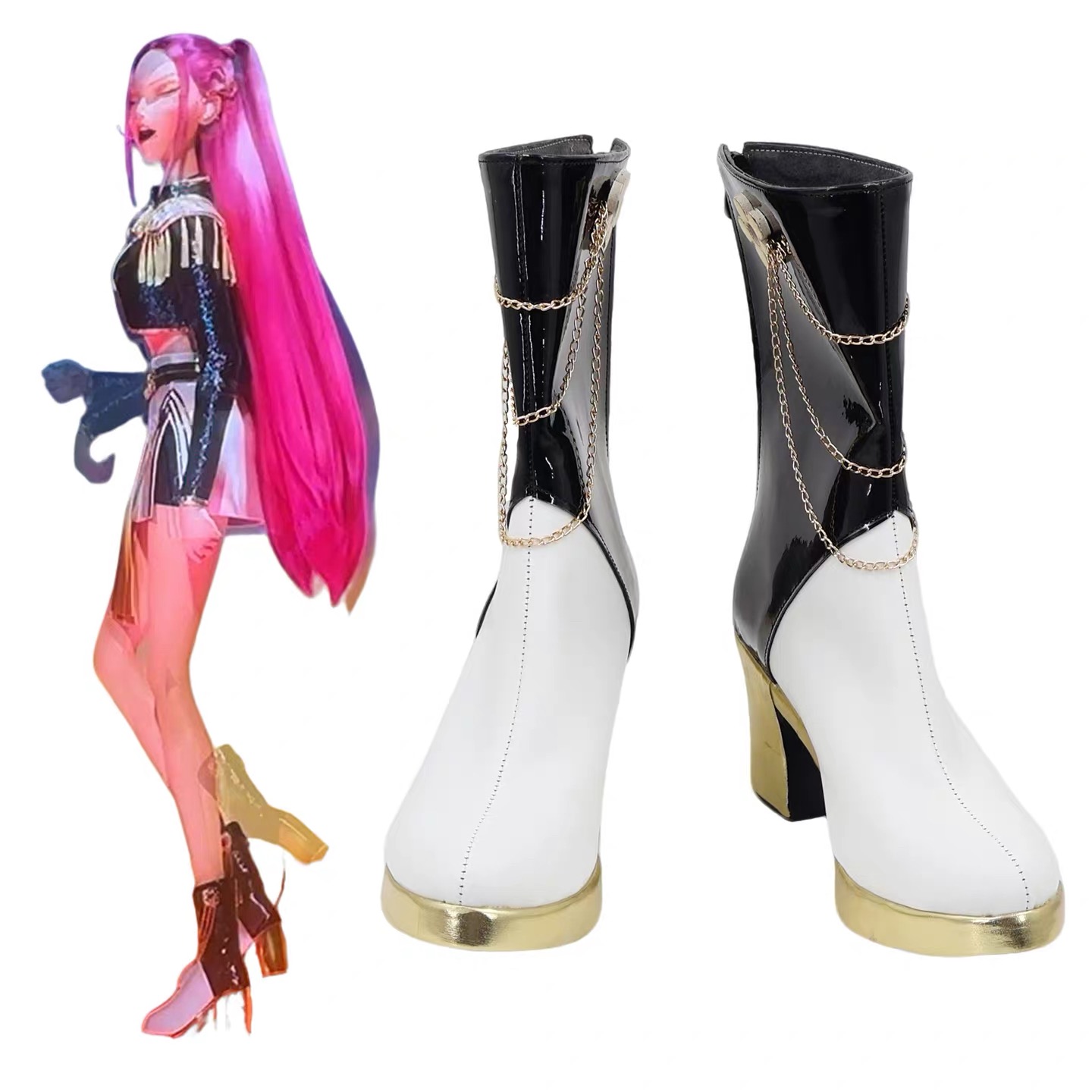 Zoey Mira Rumi Boots Black Gol - Anime Zoey Cosplay incelemesi ve fiyatı