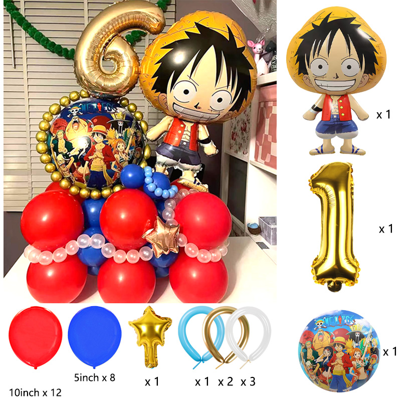 Cartoon One Piece Balloons Set - One Piece Straw Hat incelemesi ve fiyatı