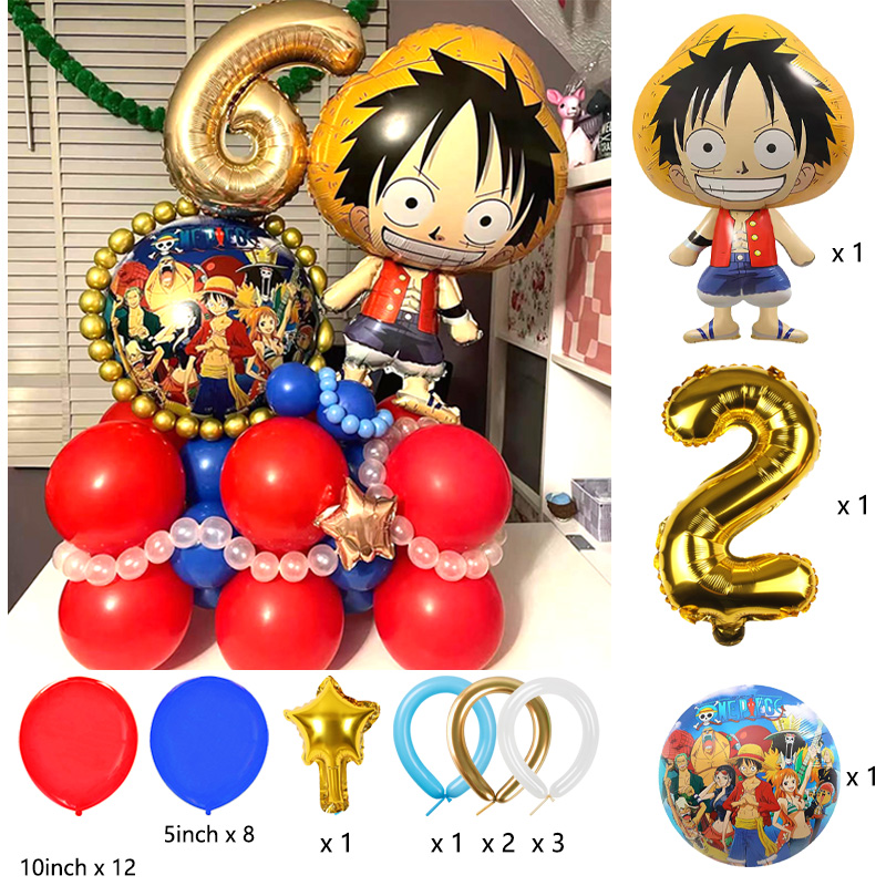 Cartoon One Piece Balloons Set - One Piece Straw Hat incelemesi ve fiyatı