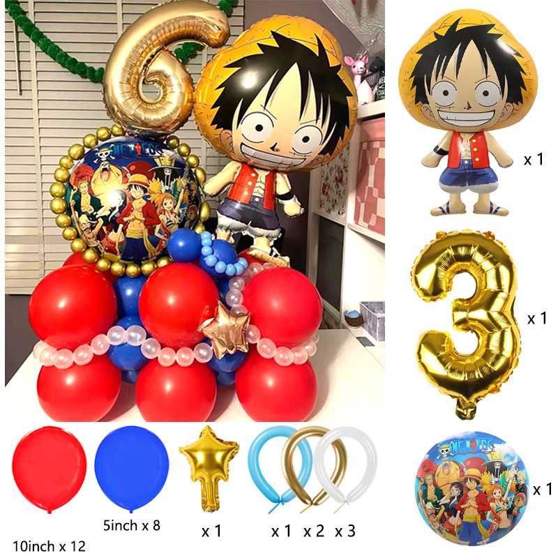 Cartoon One Piece Balloons Set - One Piece Straw Hat incelemesi ve fiyatı